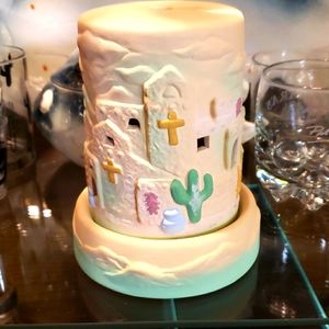 Southwestern 2 piece candle tea light holder